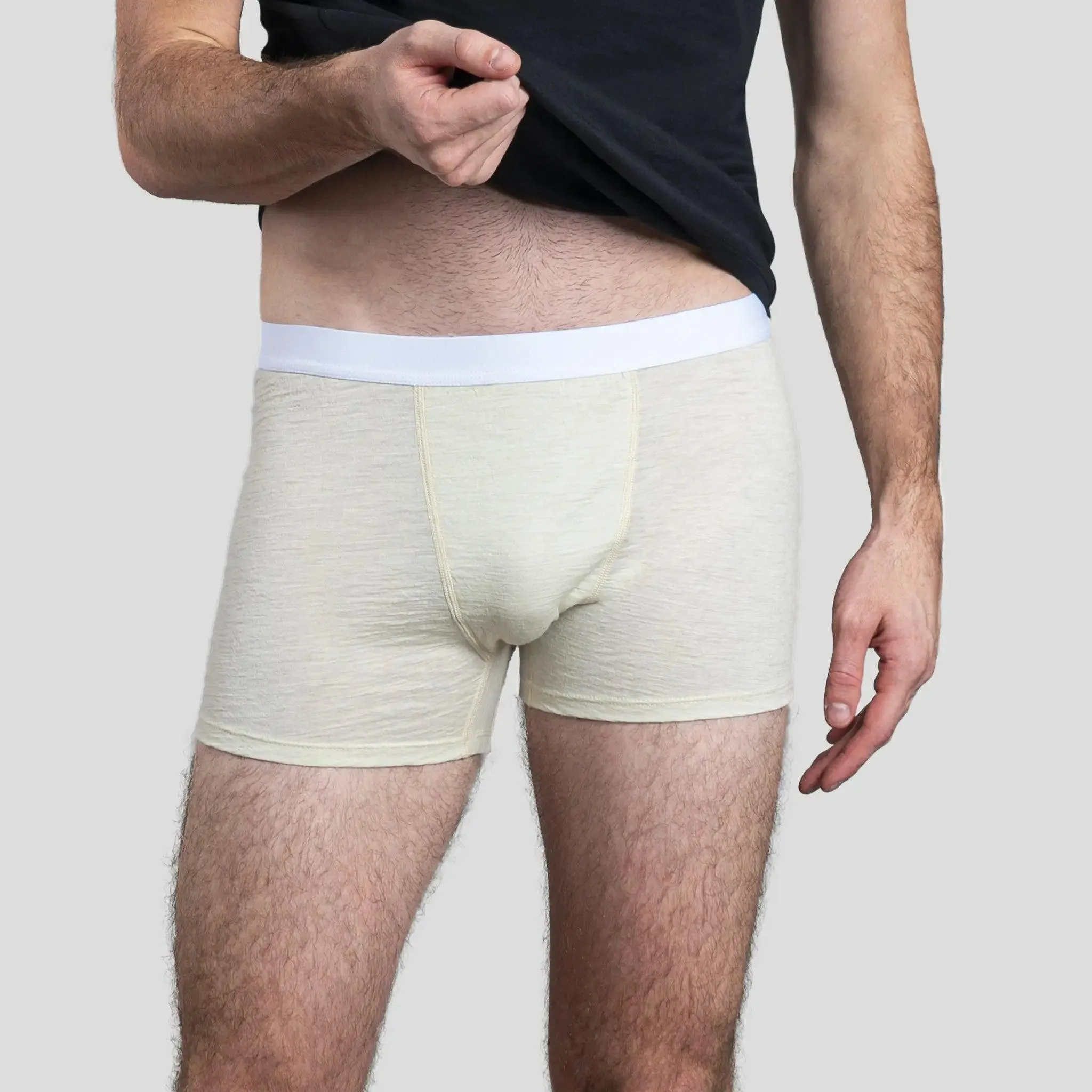 3 Pack - Men's Alpaca Wool Boxer Briefs: 160 Ultralight