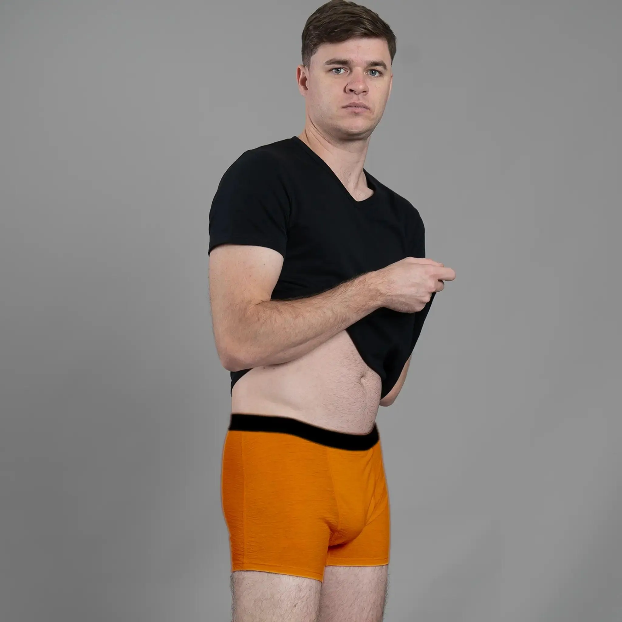 3 Pack - Men's Alpaca Wool Boxer Briefs: 160 Ultralight