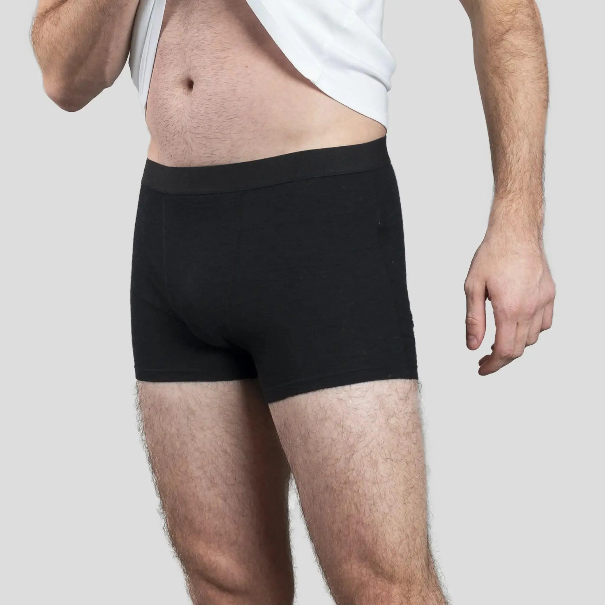 3 Pack - Men's Alpaca Wool Boxer Briefs: 160 Ultralight