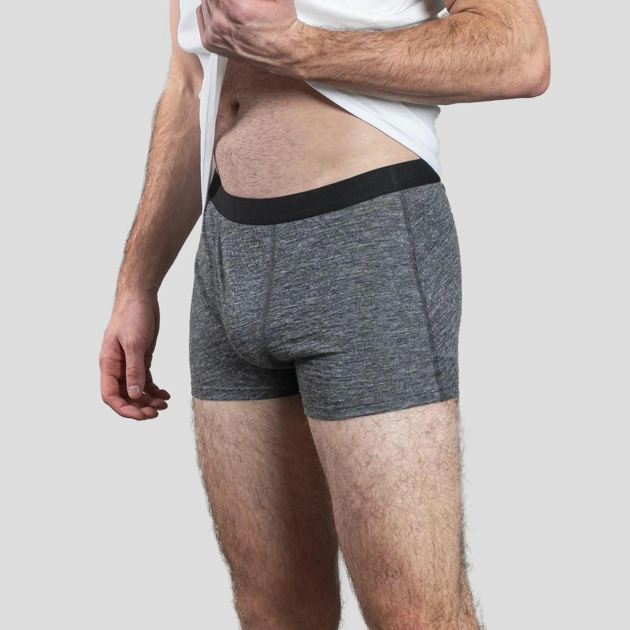 3 Pack - Men's Alpaca Wool Boxer Briefs: 160 Ultralight
