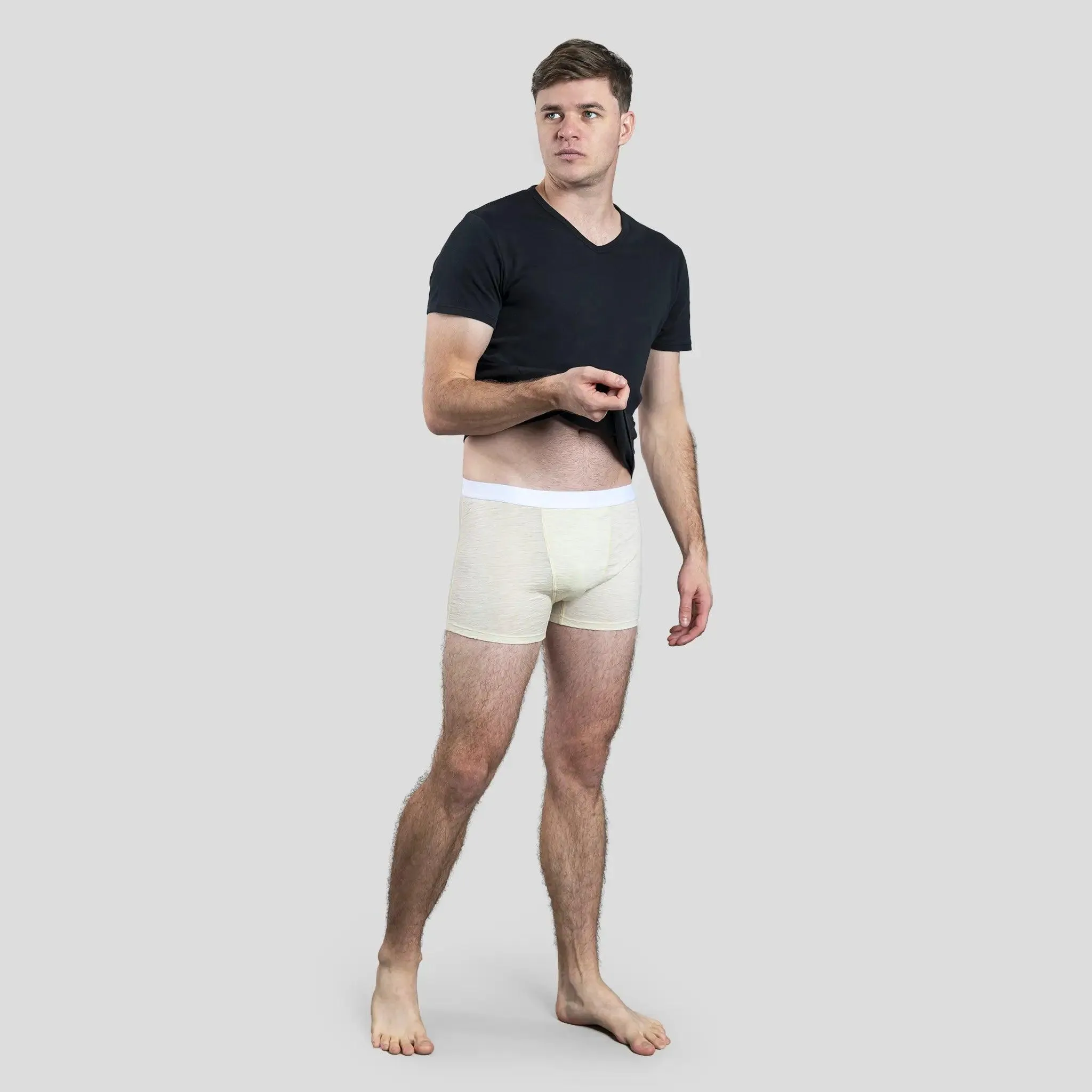 3 Pack - Men's Alpaca Wool Boxer Briefs: 160 Ultralight