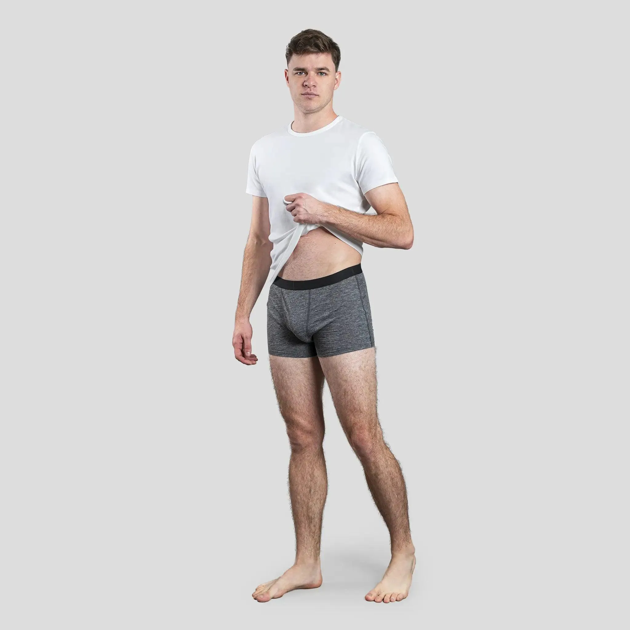 3 Pack - Men's Alpaca Wool Boxer Briefs: 160 Ultralight