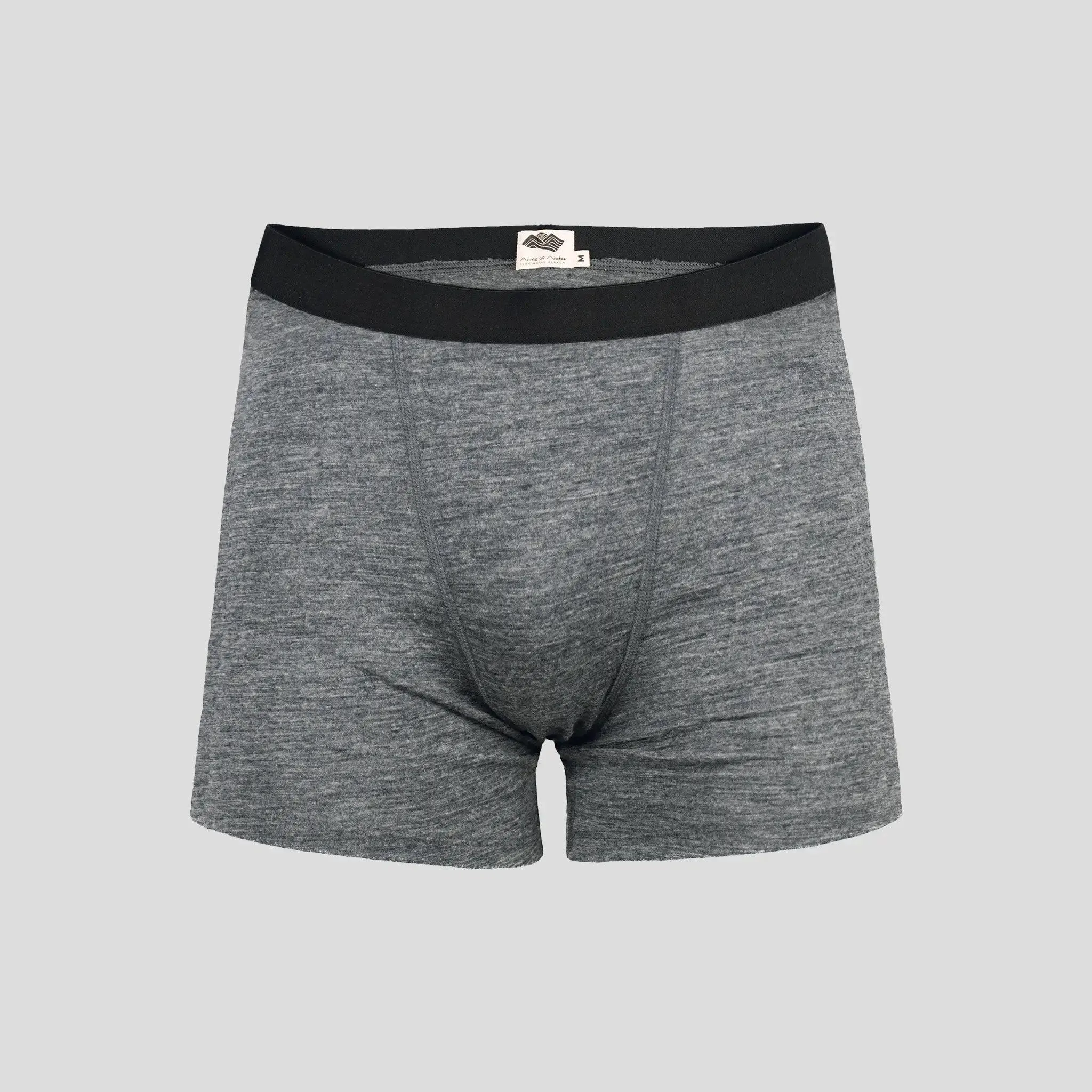 3 Pack - Men's Alpaca Wool Boxer Briefs: 160 Ultralight