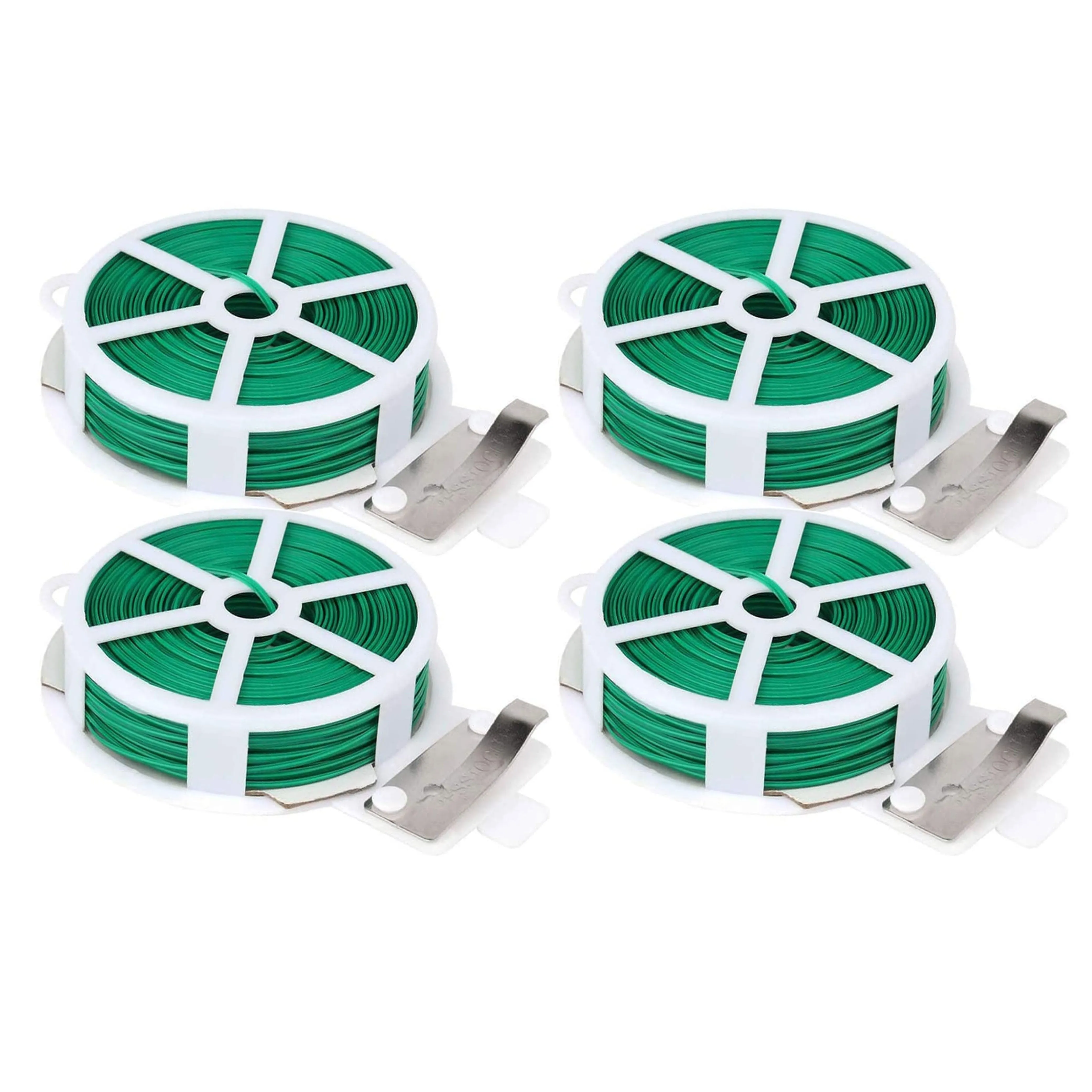4 Pc Gardening Twist Tie With Cutter 66ft Rolls Zip Cable Cord Wire Organization