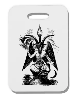 Baphomet Illustration Thick Plastic Luggage Tag by