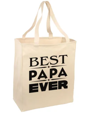 Best Papa Ever Large Grocery Tote Bag
