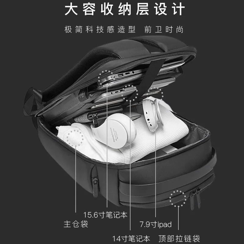 Business Laptop Backpack for Men Anti theft TSA Lock With USB Charging Waterproof 15.6 inch