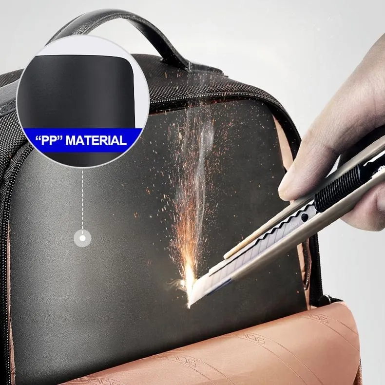Business Waterproof Anti-Theft Double Shoulder Bag With Usb Port - 27X16.5X40Cm Black