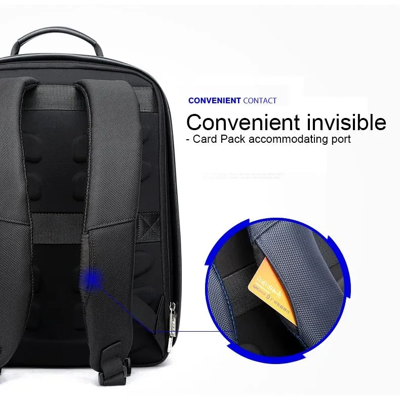 Business Waterproof Anti-Theft Double Shoulder Bag With Usb Port - 27X16.5X40Cm Black