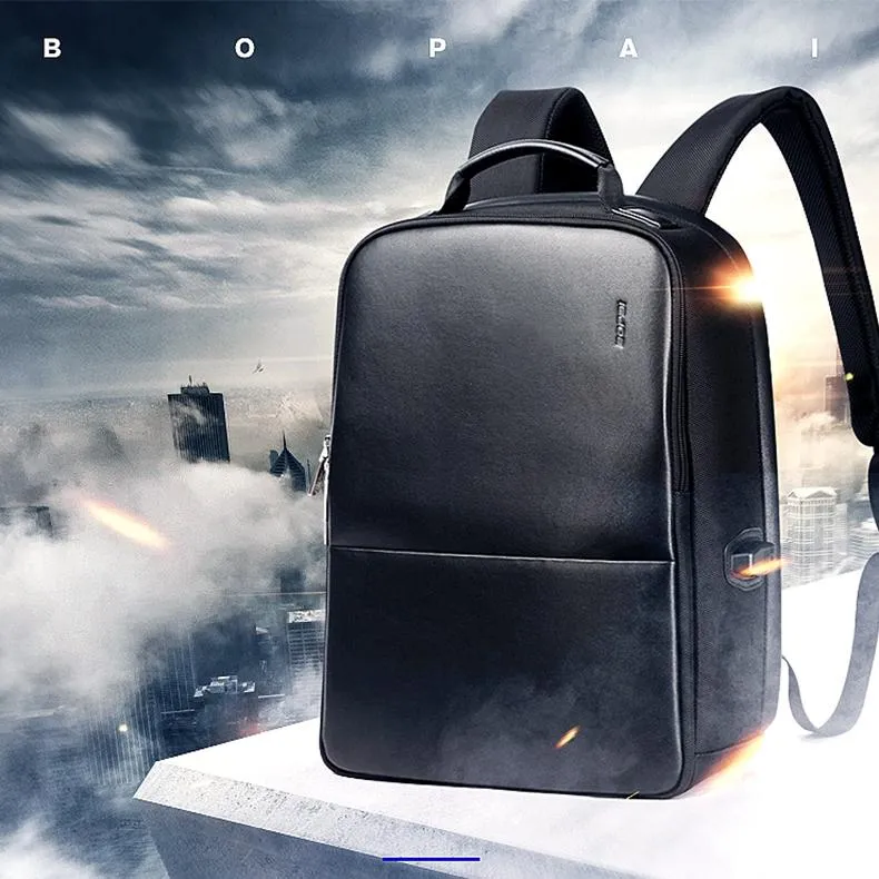 Business Waterproof Anti-Theft Double Shoulder Bag With Usb Port - 27X16.5X40Cm Black