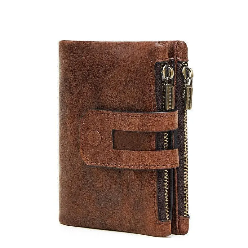 Casual Fashion Double Zipper Multi-card Pocket Wallet