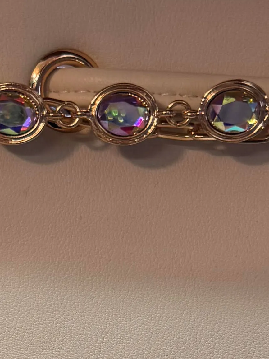Iridescent Crystal Charm Strap  Glam Upgrade for Bags & Hats