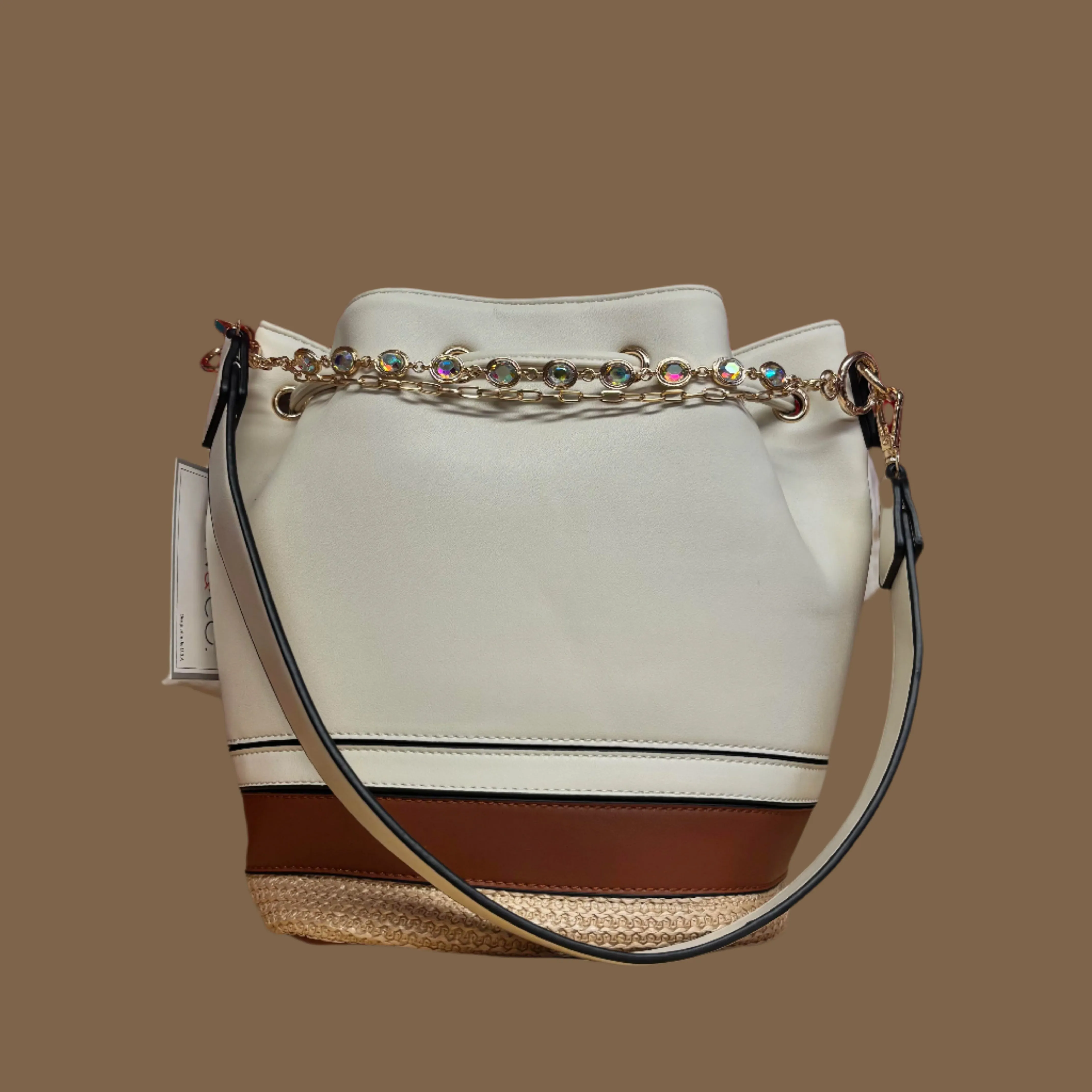 Iridescent Crystal Charm Strap  Glam Upgrade for Bags & Hats