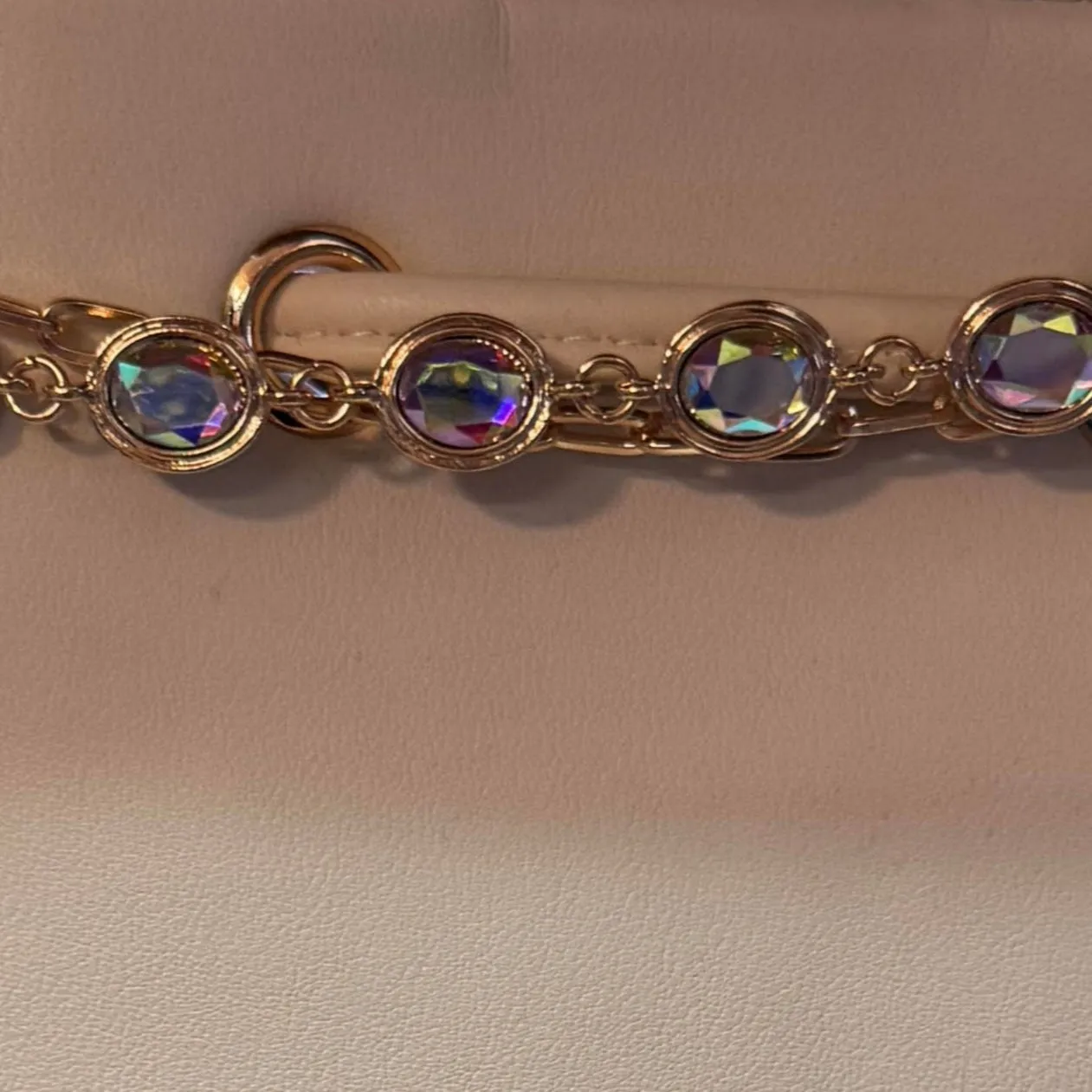 Iridescent Crystal Charm Strap  Glam Upgrade for Bags & Hats
