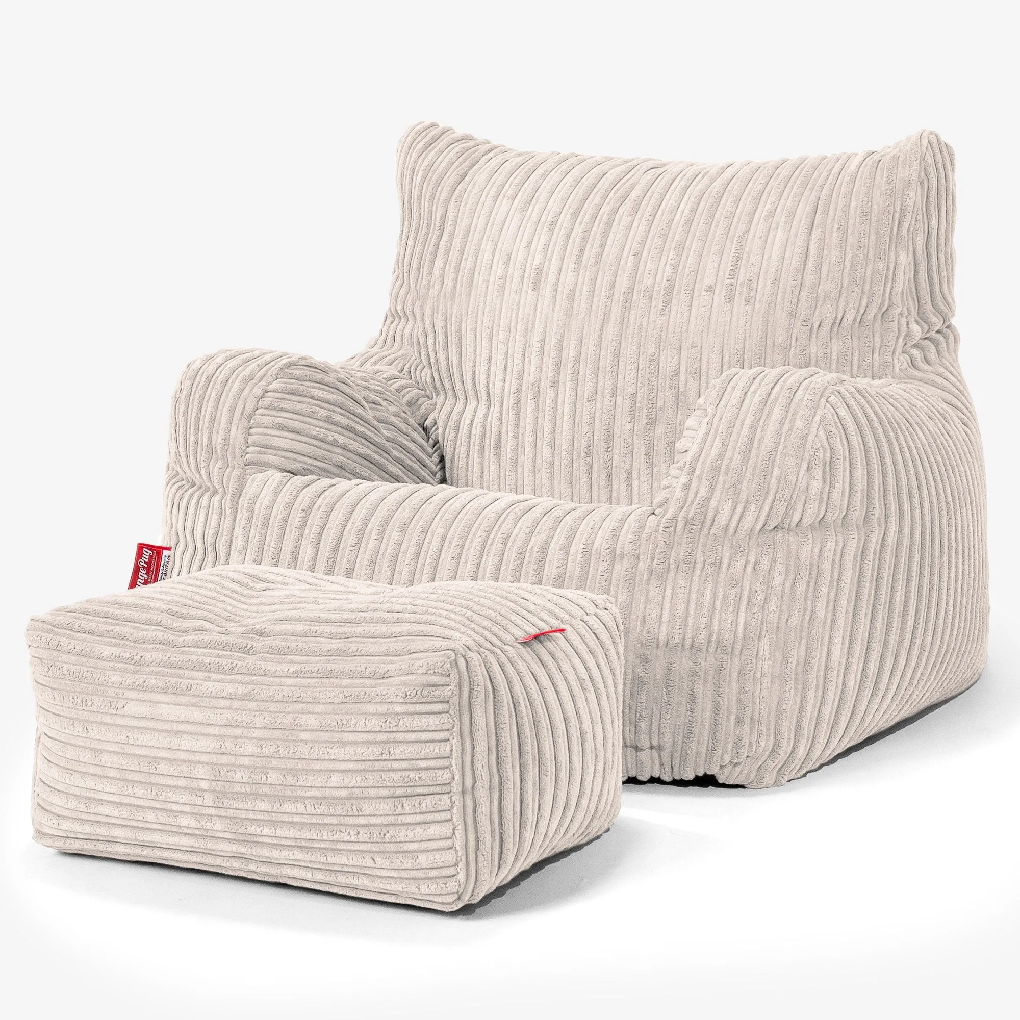 Josephine Bean Bag Armchair - Cord Ivory