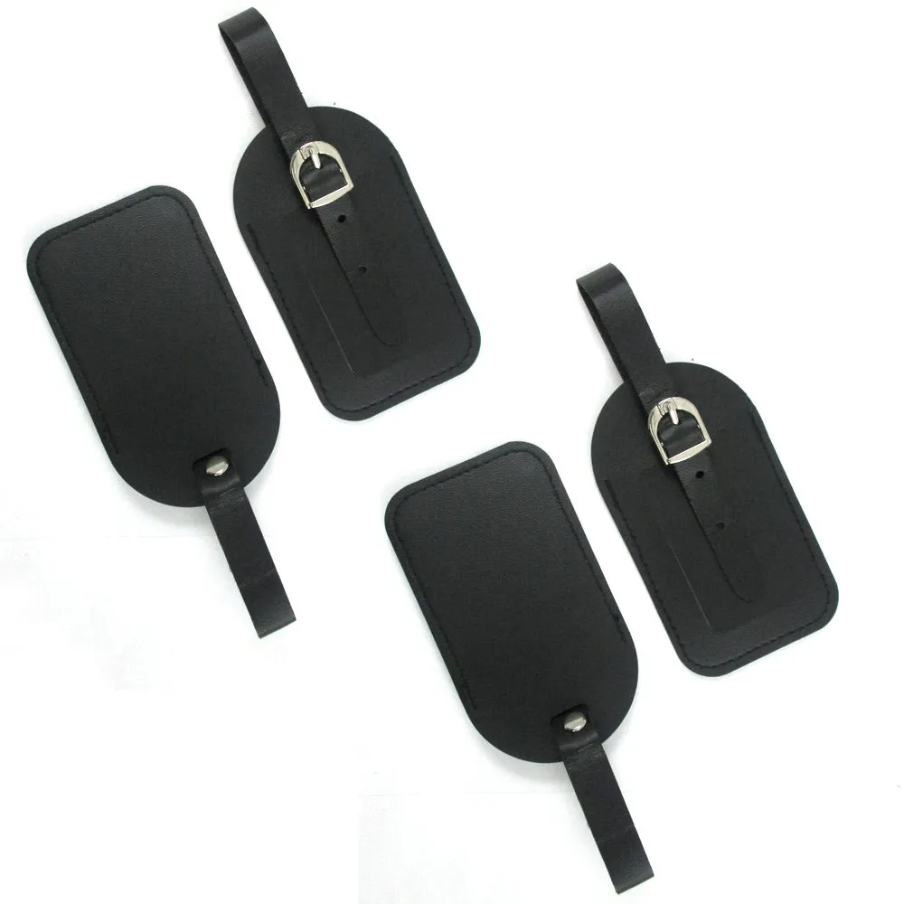 Lot 4 Luggage Tags Labels Strap Name Address ID Suitcase Bag Baggage Travel New