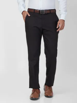 Park Avenue Men Blue Regular Fit Structured Trouser