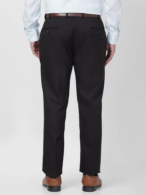 Park Avenue Men Blue Regular Fit Structured Trouser