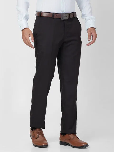Park Avenue Men Blue Regular Fit Structured Trouser