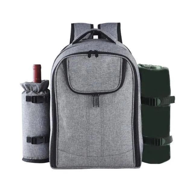 Picnic Backpack Rucksack Hiking Outdoor Camping BBQ Lunch Bag with Tableware Cup Set Backpacking Picnic Bags