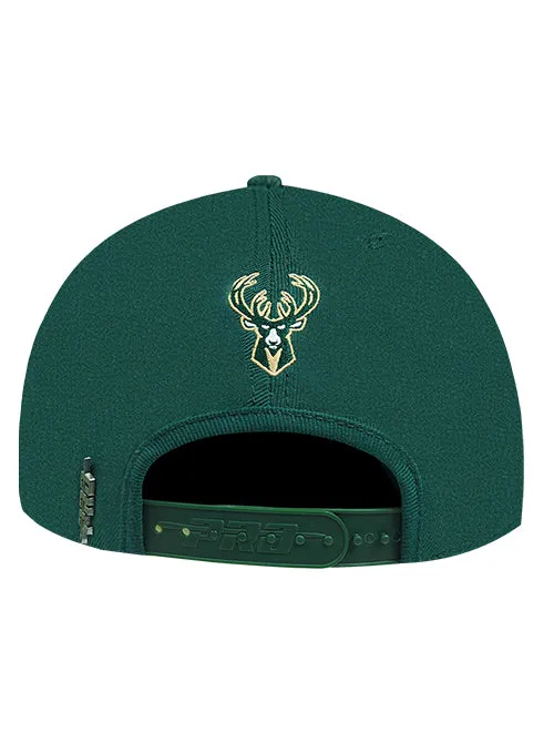 Pro Standard Wingspan Milwaukee Bucks Forest Wool Snapback Hat