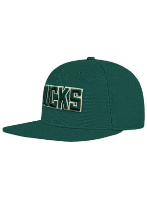 Pro Standard Wingspan Milwaukee Bucks Forest Wool Snapback Hat
