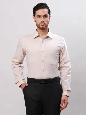 Raymond Men Brown Structured Slim Fit Cotton Formal Shirt