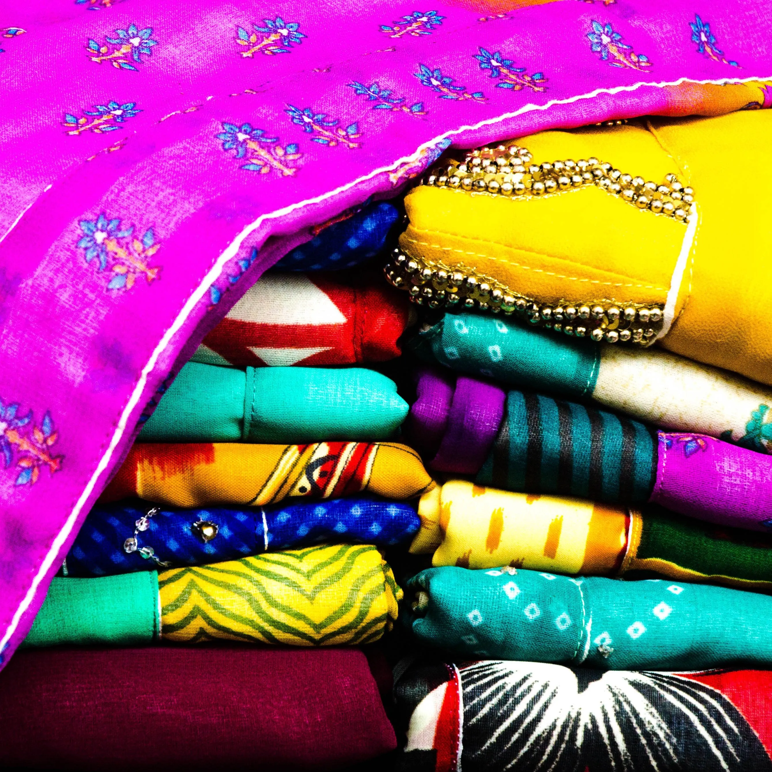 Shopping Totes from Recycled Saris (4pcs)