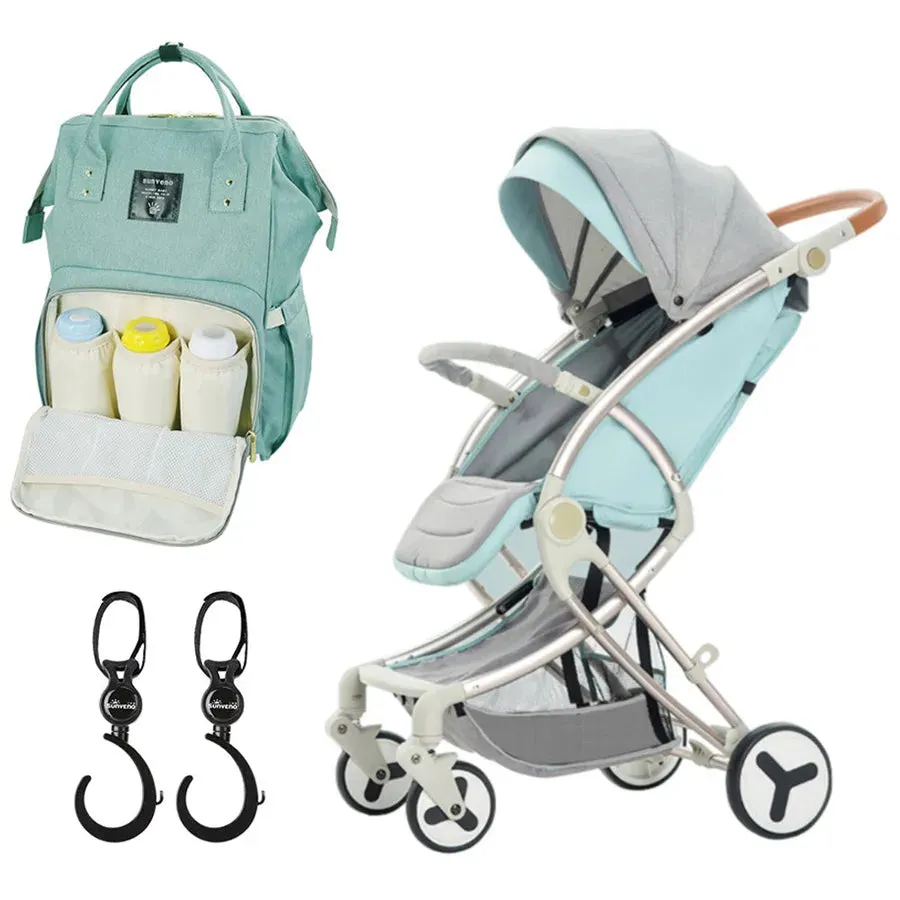 Teknum Feather Lite Traveller Stroller A1 Story (Green Combo)
