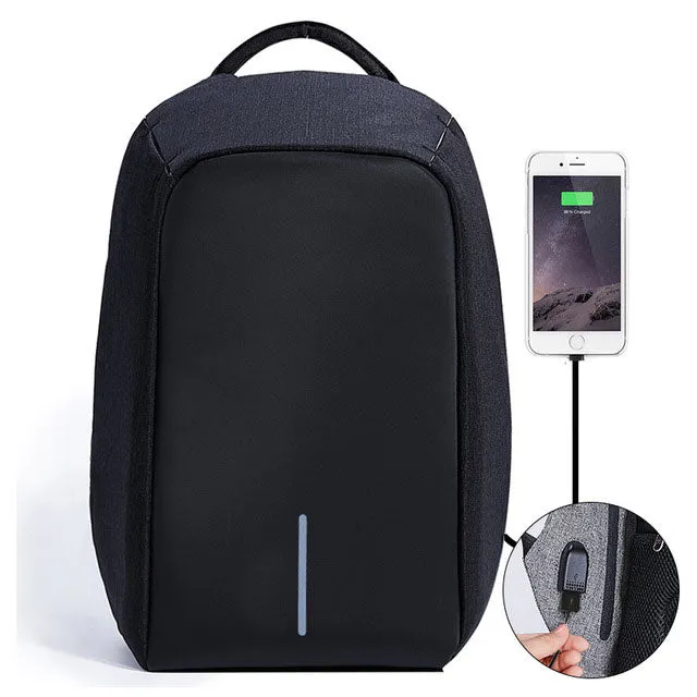 Waterproof Laptop Backpack Men 15inch Multifunction Anti theft Backpack USB Charging Port