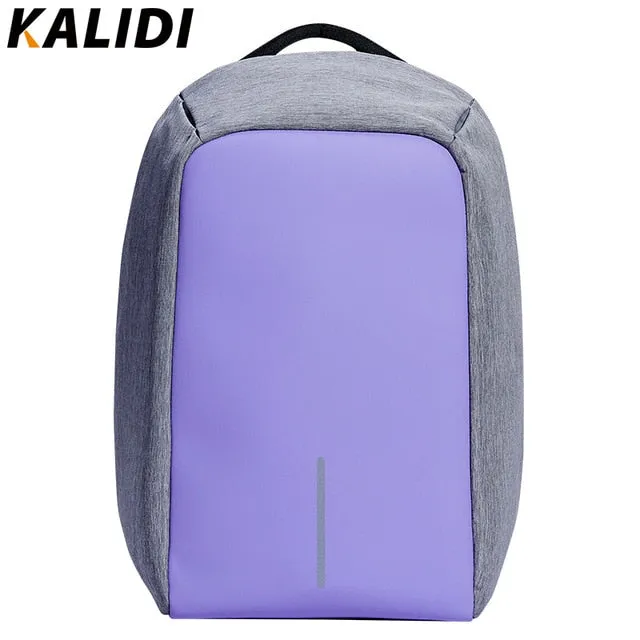 Waterproof Laptop Backpack Men 15inch Multifunction Anti theft Backpack USB Charging Port